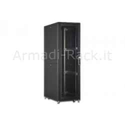 Armadio 19 pollici 42 unità rack per reti e server con fianchi sdoppiati, misure (a)2010 x (l)800 x (p)1000 mm. colore nero RAL 9005