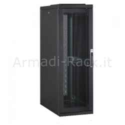 Armadio 19 pollici 42 unità rack per reti e server, misure (a)2010 x (l)800 x (p)1000 mm. colore nero RAL 9005