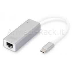 Adattatore rete usb 3.0 tipo c - rj45 8 poli