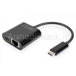 Adattatore Usb-Tipo-C / Rete Gigabit + Porta Pd per Alimentazione