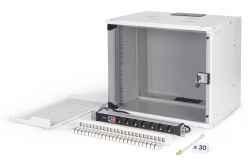 Armadio rack di rete digitus 19" con accessori - 9u, 540 x 400 mm (l x p)