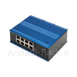 Digitus switch di rete gigabit ethernet a 8 porte, industriale, non gestito, 1 collegamento sfp