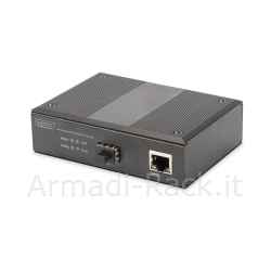 Media Converter Industriale Poe Gigabit Pse, Rj45, Sfp 10/100/1000Basetx - 1000Base-X 80 Km
