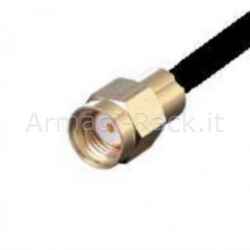 Cavo Prolunga Coassiale Cm 75 con Base a Montaggio Magnetico per Antenna Wireless Wlan