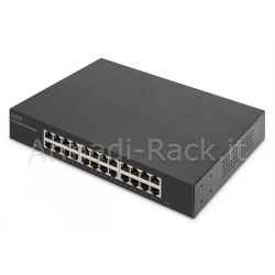 Digitus switch gigabit a 24 porte, 19 pollici, non gestito