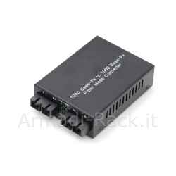 media converter gigabit singlemode/multimode connettori sc/sc
