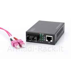 Media Converter Gigabit Poe Rj45 Connettore Sc Singlemode Pse