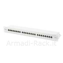 Pannello Patch 19" Categoria 6A Schermato 24 Porte 8 Poli Rj45