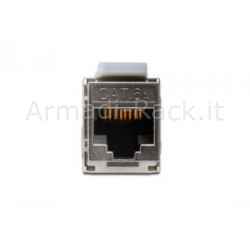 Inserto jack schermato STP RJ45 cat 6A toolfree