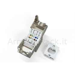 Digitus modulo keystone corpo compatto cat 6a, schermato, connessione di montaggio senza attrezzi