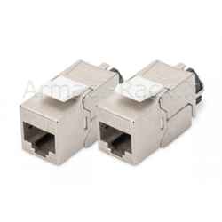 Modulo keystone cat 6a, schermato con supporto dei cavi intelligente - 2 pezzi