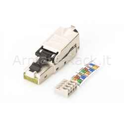 Connettore rj45 assemblaggio senza attrezzi cat 6a
