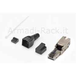 Spina rj45 schermata 6a per installazione senza attrezzi pieghevole