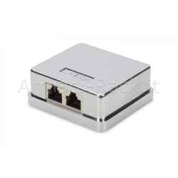 Scatola a muro cat 6a con 2 porte rj45