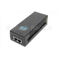 Iniettore 10 poe+ ethernet gigabit, 802.3at pin di alimentazione: 3/6(+), 1/2(-), 30w