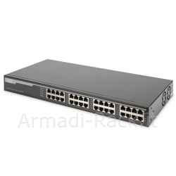 switch di rete fast ethernet poe, 32 x 10/100/1000mbps (16 x ingressi dati, 16 x uscite dati +poe)