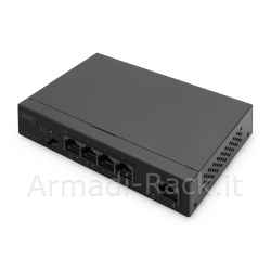 Digitus switch 4 porte gigabit poe unmanaged, 1 uplink