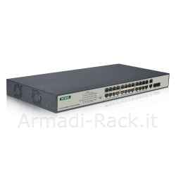 switch rete 24 porte poe fast ethernet 390 watt