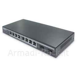 Switch 8 Porte Gigabit Poe Layer 2 con Due Porte Sfp