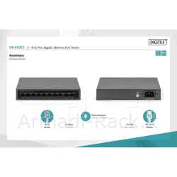 Digitus switch poe ge 8+2 porte