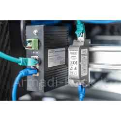 surge protector poe (rj45), montaggio su guida din, indoor