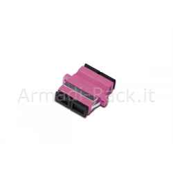 Accoppiatore duplex sc/sc, om4, colore rosa