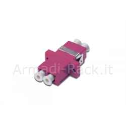Accoppiatore duplex lc/lc duplex, om4, colore rosa
