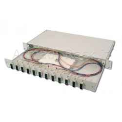 Pannello estraibile 19 per fibra ottica con 6 connettori sc duplex om3