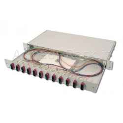 Pannello estraibile 19 per fibra ottica con 12 connettori sc duplex om4