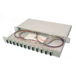 Pannello estraibile 19 per fibra ottica con 12 connettori sc duplex om2