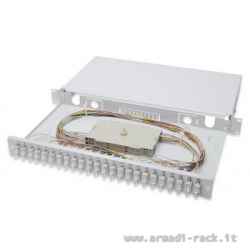 Pannello estraibile 19 per fibra ottica con 24 connettori sc duplex om2
