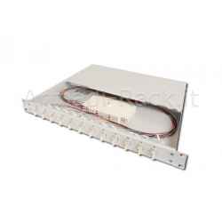 Pannello estraibile 19 per fibra ottica con 12 connettori lc om3