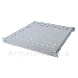 Ripiano per armadio rack 19" allungabile da 350 a 400 mm con 4 Agganci Grigio