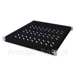 Ripiano per armadi rack 19" agganci montanti anteriori e posteriori profondita' regolabile 350-550 mm colore nero