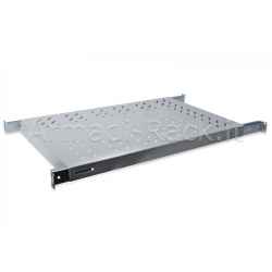 Ripiano per armadi rack 19", allungabile da 700 a 900 mm con 4 staffe di ancoraggio, colore grigio RAL 7035