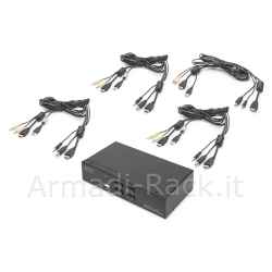 Switch kvm 4 porte 4k, 1 schermo hdmi usb