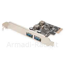 Digitus usb 3.0, 2 porte, scheda pci express add-on