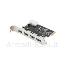 Scheda Aggiuntiva Pci-Express 4 Porte USB 3.0