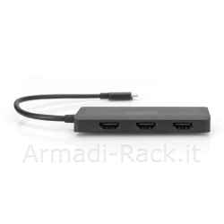 Video hub 3-porte mst (usb-c -> 3x hdmi)