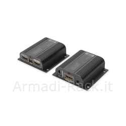 Estensore HDMI Full Hd con Cavo di Rete Mt 50 con Monitor Locale