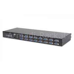 Console Modulare per Rack 19" Tft con Switch Kvm 16 Porte Tastiera Italiana
