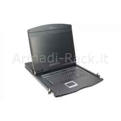 Console Modulare per Rack 19" Tft con Switch Kvm 16 Porte Tastiera Italiana