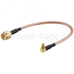 Cavo adattatore rp-sma femmina - connettore mc-card 90? maschio cm 15