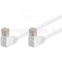 Cavo rete utp cat.5e connettori rj45 a 90 gradi mt 3