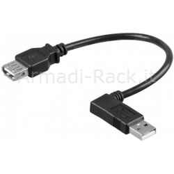 Cavo cm 30 usb 2.0 maschio 90°/femmina