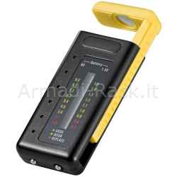 Tester batterie per aaa, aa, c,d, 9v, bottone