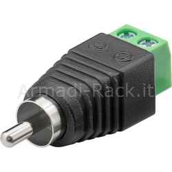 Connettore Terminal Block 2 Poli - Connettore Rca Maschio