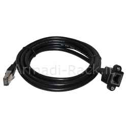 Cavo Rete Prolunga Schermato Rj45 Maschio/Rj45 Femmina con Viti 8 Poli Cat 5E Contatti Dorati Mt 3