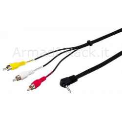 Cavo audio video con connettori 1x3,5mm maschio 4 poli - 3x chinch. (rca) maschio 1,5 mt