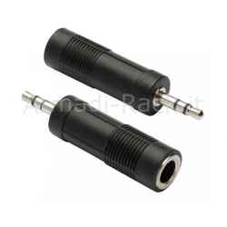 Adattatore stereo 3,5mm. maschio - 6,35mm. femmina